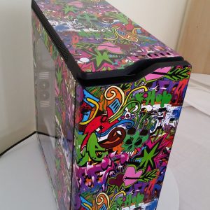 Graffiti Chaos Hydrodipped PC - AMD Ryzen 7 2700x, Asus ROG CROSSHAIR VII HERO (WI-FI) mobo, RTX2070 8G video card, 16GB RAM, 512GB M.2 NVME SSD, 700W, W10H