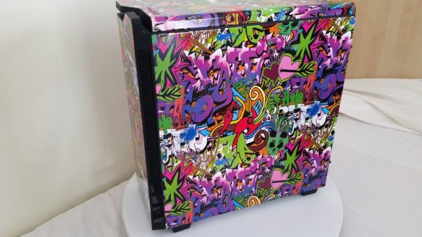 Graffiti Chaos Hydrodipped PC - AMD Ryzen 7 2700x, Asus ROG CROSSHAIR VII HERO (WI-FI) mobo, RTX2070 8G video card, 16GB RAM, 512GB M.2 NVME SSD, 700W, W10H - Image 2