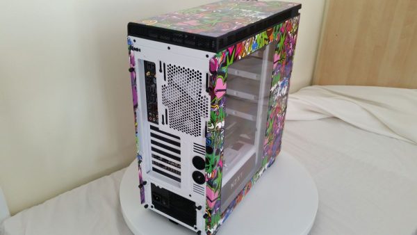 Graffiti Chaos Hydrodipped PC - AMD Ryzen 7 2700x, Asus ROG CROSSHAIR VII HERO (WI-FI) mobo, RTX2070 8G video card, 16GB RAM, 512GB M.2 NVME SSD, 700W, W10H - Image 3
