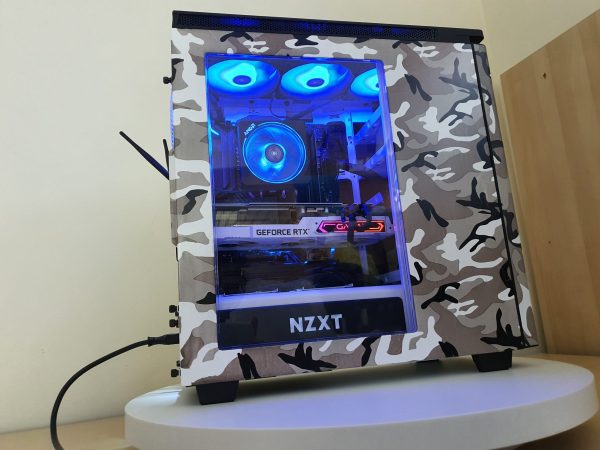 PC: Custom Snow Camo, Ryzen 7 3.7GHz, WIFI, RTX2080, 16GB, 500GB M2 SSD, 700W, W10H - Image 2