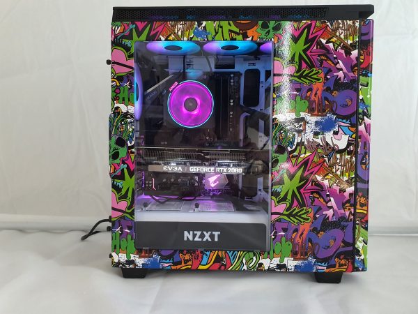 Graffiti Chaos PC: Ryzen 7 2700X WI-FI RTX2070 16GB 512GB M.2 NVME SSD 700W W10H