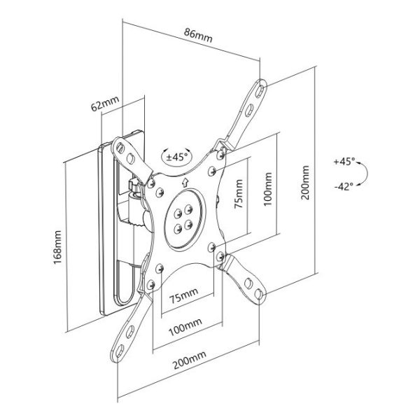 SPEED Pivot TV Wall Mount YY-SDA37-220 - Image 6