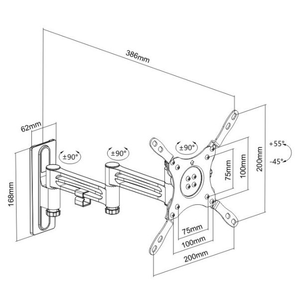 SPEED Full Motion TV Mount YY-SDA37-222 - Image 7