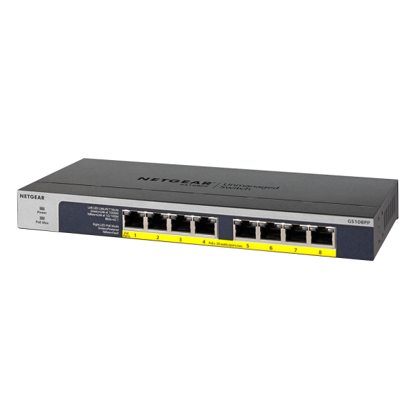Netgear 8 PORT Gigabit POE+ 123W Switch YY-GS108PP-100AJS - Image 4