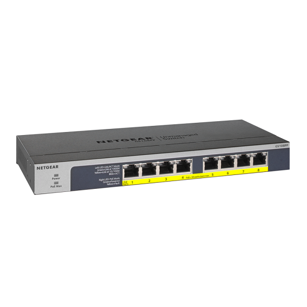Netgear 8 PORT Gigabit POE+ 123W Switch YY-GS108PP-100AJS - Image 5