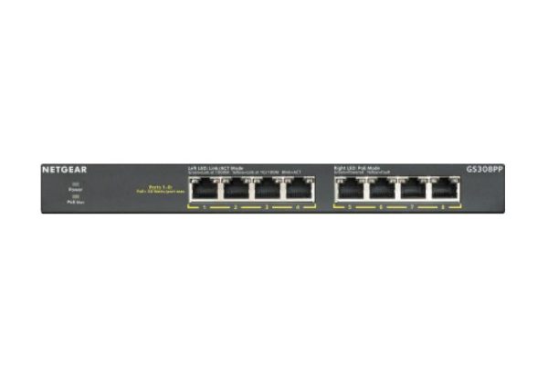 Netgear GS308PP SOHO 8-Port Gigabit PoE+ Unmanaged Switch YY-GS308PP-100AJS - Image 2