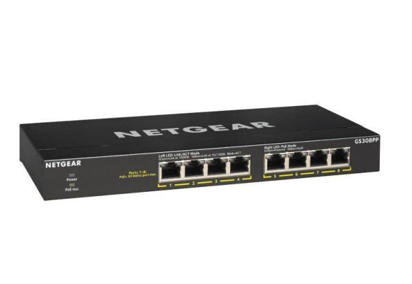 Netgear GS308PP SOHO 8-Port Gigabit PoE+ Unmanaged Switch YY-GS308PP-100AJS - Image 3