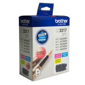 Brother LC-3317 Colour Value Pack - 1 x Cyan 1 x Magenta 1 x Yellow LSW-LC-3317CL3PK