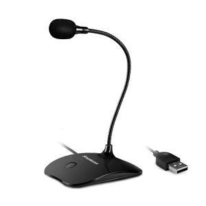 Simplecom UM350 Plug and Play USB Desktop Microphone with Flexible Neck and Mute Button LSW-UM350