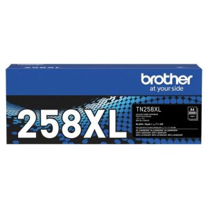 Brother TN-258XLBK Black High Yield Toner Cartridge, up to 3000 pages LSW-TN-258XLBK