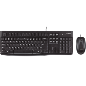 Logitech 920-002586 MK120 USB USB Keyboard and Mouse, Spill Resistant, Black LSW-920-002586