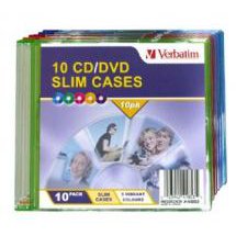 Verbatim CD/DVD Coloured Slim Cases 10 Pack LSW-41853