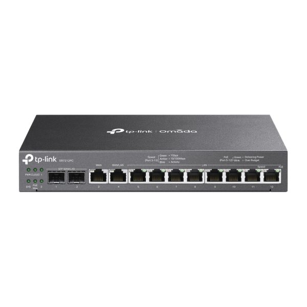 TP-Link ER7212PC Omada 3-in-1 VPN Router including 8 x POE+ Ports, 4 x WAN Ethernet LSW-ER7212PC
