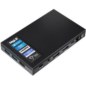 MeLE QUIETER4C-82Q Fanless Mini-PC, Celeron N100 up to 3.4Ghz, 8GB, 256GB eMMC, LAN,WiF,BT,Win11Pro LSW-QUIETER4C-82Q