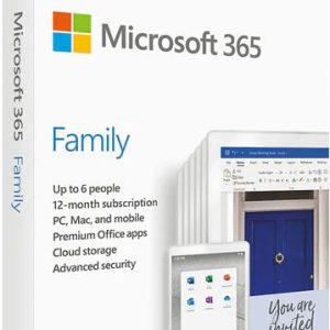Microsoft EP2-36888 365 Family, Retail Box, 1 Year Subscription LSW-EP2-36888