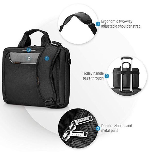 Everki Advance Laptop Bag - Briefcase, up to 14.1-Inch YY-EKB407NCH14 - Image 5