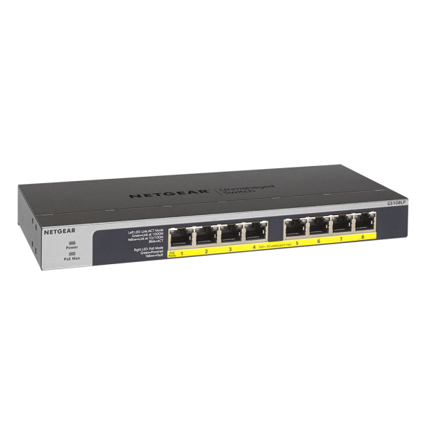 Netgear 8 PORT Gigabit POE+ 60W Switch YY-GS108LP-100AJS - Image 4
