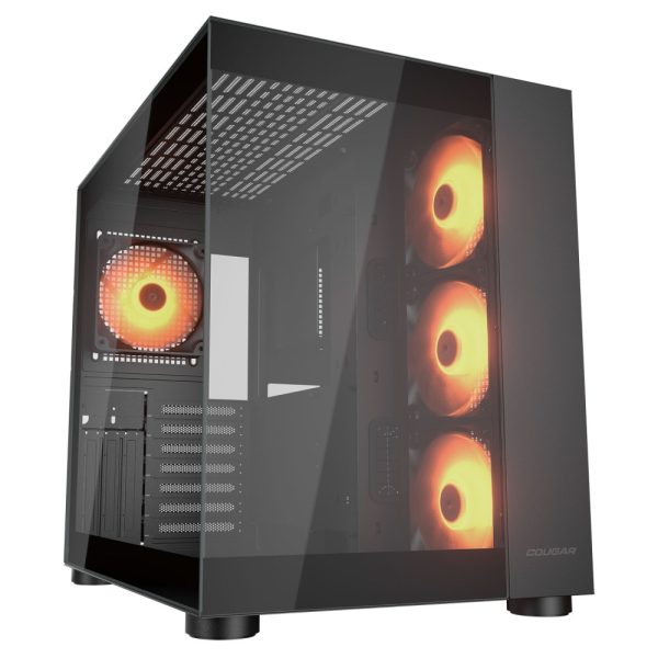 Cougar FV150 RGB BLACK Dual chamber TG Case 4x ARGB Fans CW2-FV150 RGB BLACK