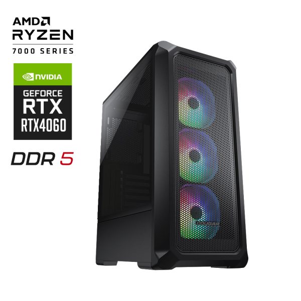AMD Guardian Ryzen 5 7500F RTX4060 Gaming PC 32G D5 1TB CW2-SYSGR54060-321T