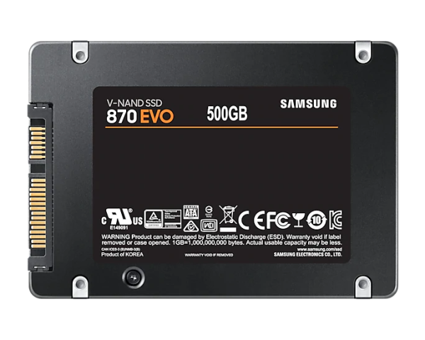 Samsung SSD 500GB 870 EVO SATA III 2.5" YY-MZ-77E500BW - Image 2
